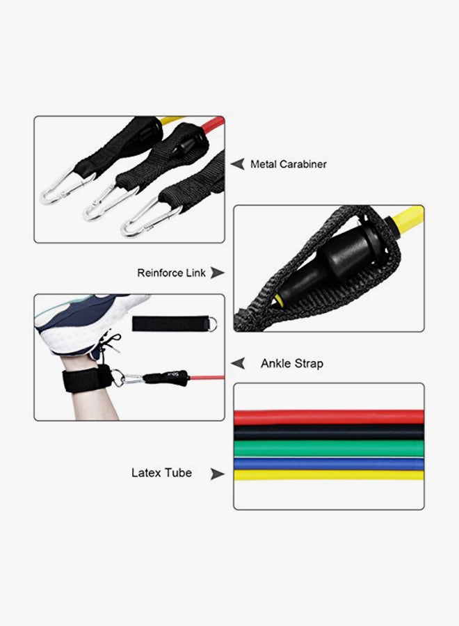 Resistance Band Set - Include 5 Stackable Exercise Bands 13.46inch
