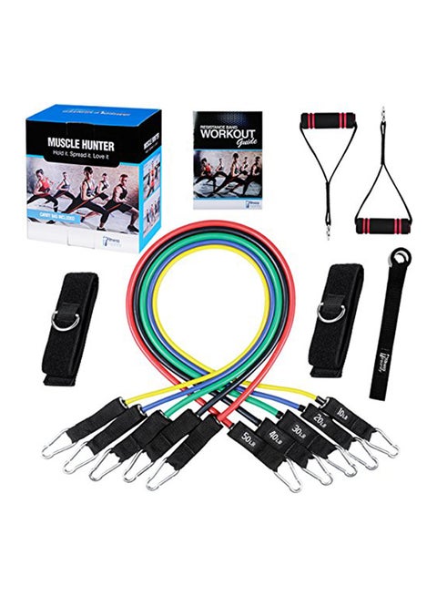 Resistance Band Set - Include 5 Stackable Exercise Bands 13.46inch