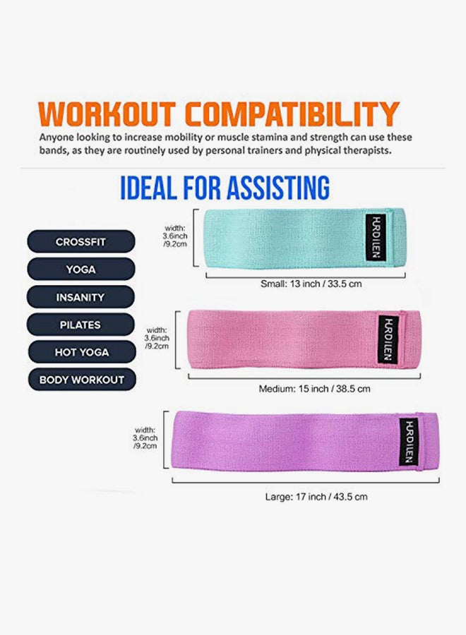 Hurdilen - Resistance Bands Loop Exercise Bands Booty Bands 8.64x46.99x10.67inch - Image 1