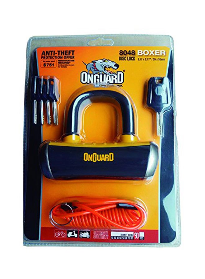 ONGUARD Boxer X4 Shackle Disc Lock 13x7.5x14inch - Image 3