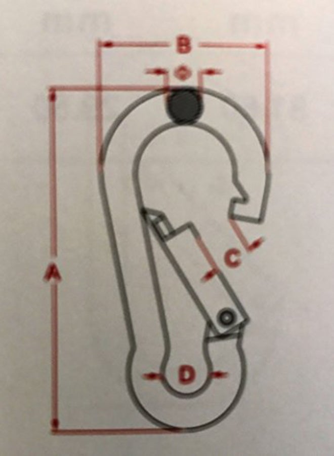 US إستانلس 4 قطع حلقة إقفال من الستانلس ستيل 316 بخطاف زنبركي مع فتحة صغيرة 45.72بوصة - Image 3