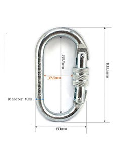 EZcop Professional Safety D Buckle Autolock Self Locking Steel Alloy Carabiner 36.5inch  - Image 2