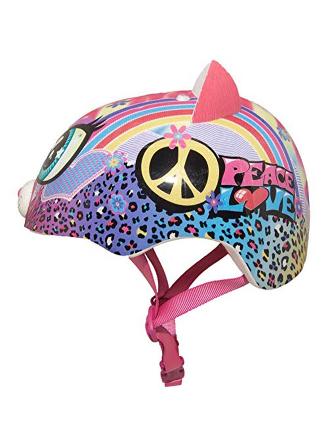 راسكالز خوذة سباركليز بصورة قطة وطباعة كلمتي «Peace» و «»Love 20.32x2.54x25.4بوصة - Image 3