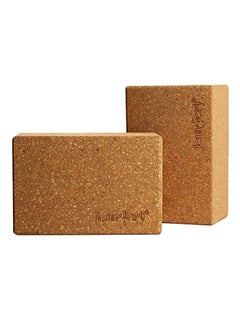Set of 2 Cork Yoga Blocks 6.2x9.5x8.2inch