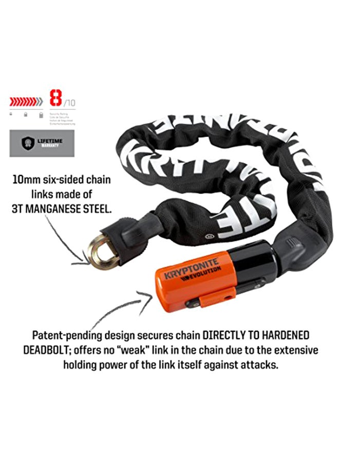 كريبتونيت قفل دراجة إيفولوشن سيريس 4 1090 بسلسلة مدمجة 10.16x10.8x20.32بوصة - Image 2