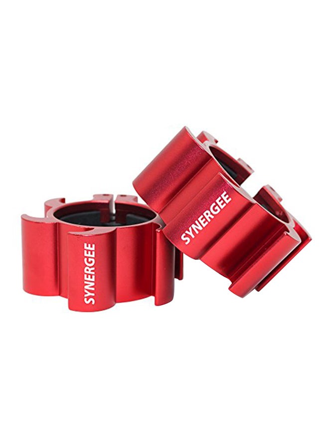 iheartsynergee Rogue Red Aluminium Barbell Collars 2.1X4.3X7.2inch  - Image 1