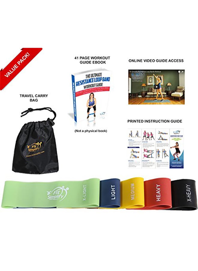 Fit Simplify Resistance Loop Exercise Bands 2.9527559025X6.1023621985X1.3779527545inch - Image 3