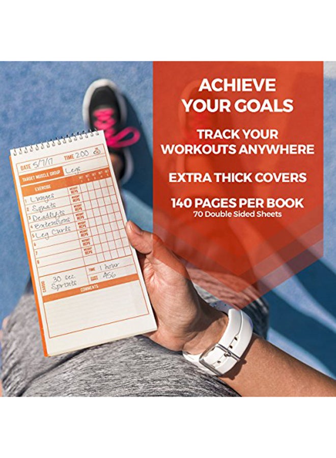 Fitness And Workout Notebook 0.75X8X4inch