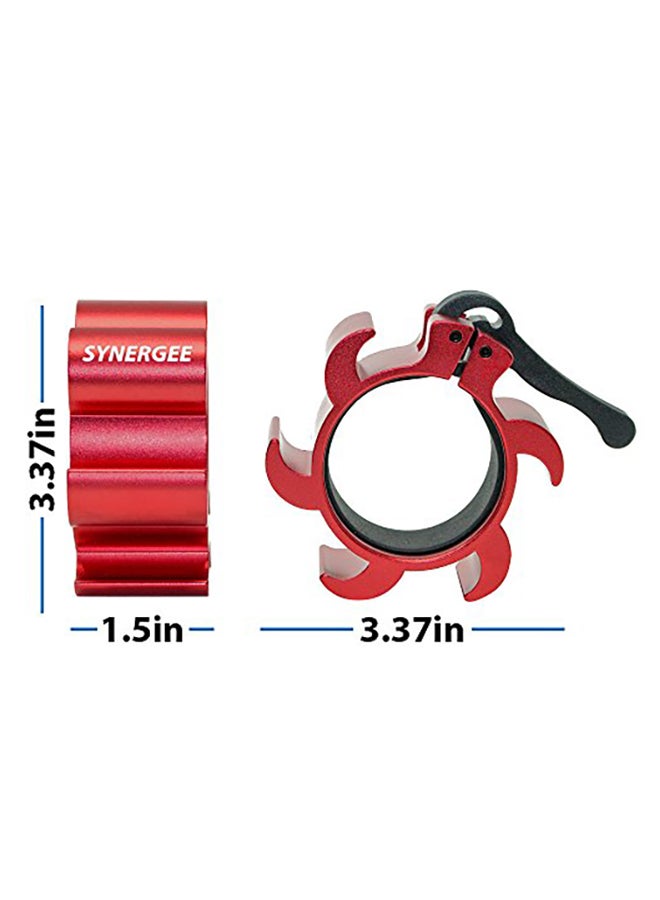 iheartsynergee Rogue Red Aluminium Barbell Collars 2.1X4.3X7.2inch  - Image 2