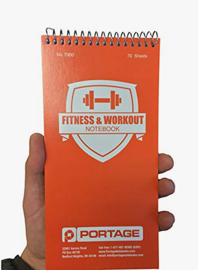 Fitness And Workout Notebook 0.75X8X4inch