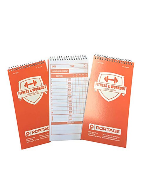 Fitness And Workout Notebook 0.75X8X4inch