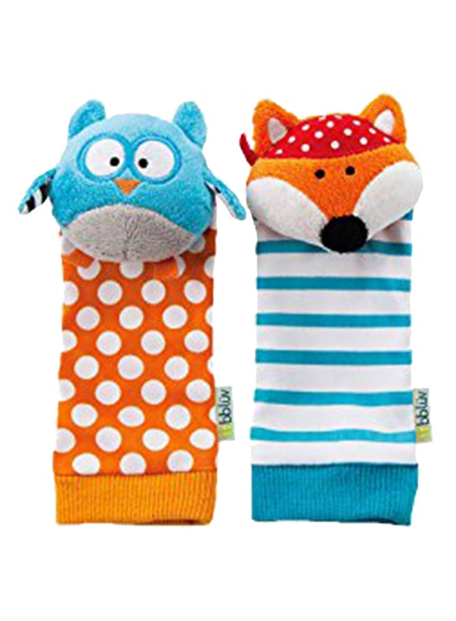 bbluv Fun And Colorful Baby Developmental Socks With Rattle 8.9x5.8x1.6inch - Image 1