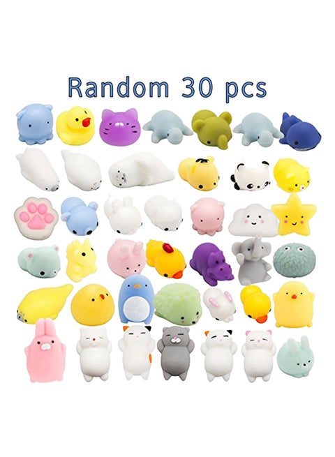 30-Piece Cute Animal Mini Soft Squeeze Toy