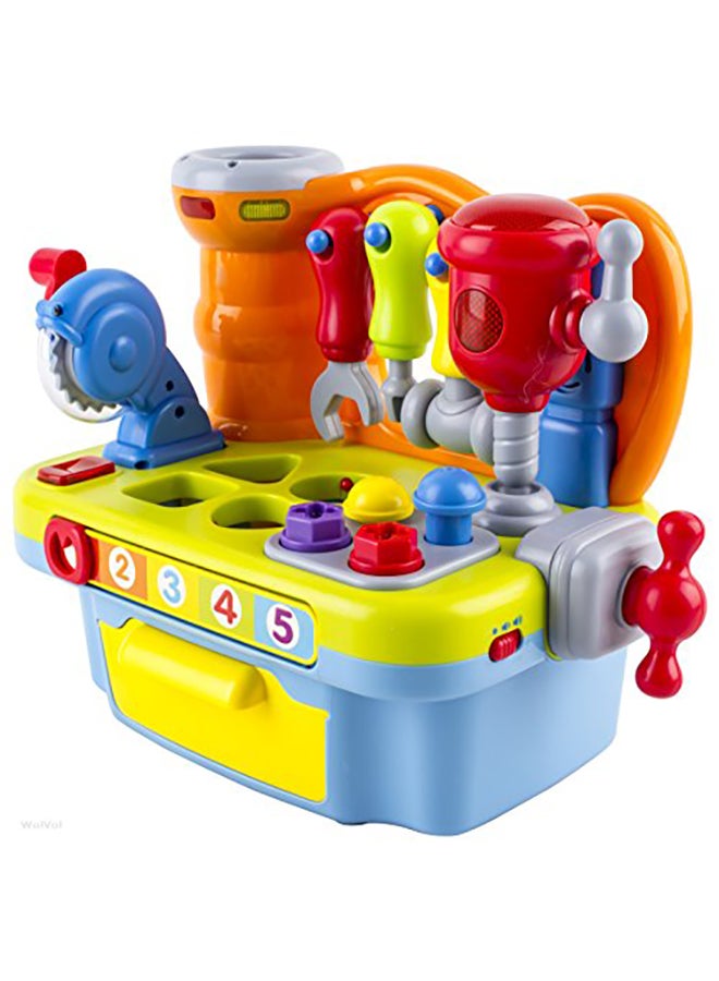 WolVol - Musical Learning Workbench Toy With ToolsEngineering Sound Effects And LightsAnd Shape Sorter - Image 1