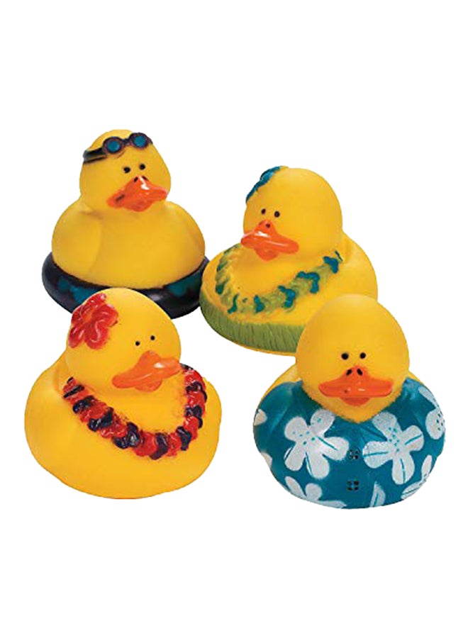 فن إكسبريس مجموعة ألعاب بطات لواو مطاطية ترتدي زي الهولا (12 قطعة)