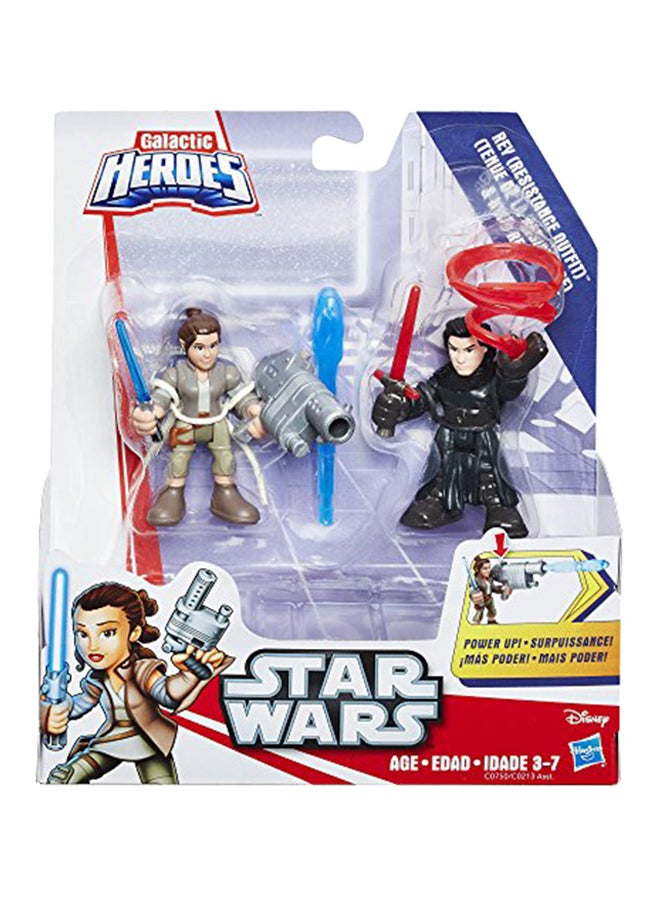 PLAYSKOOL - Star Wars Galactic Heroes Rey (Resistance Outfit) And Kylo Ren - Image 1