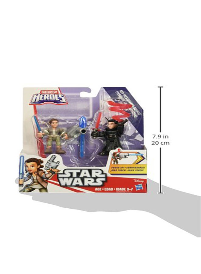 PLAYSKOOL - Star Wars Galactic Heroes Rey (Resistance Outfit) And Kylo Ren - Image 1