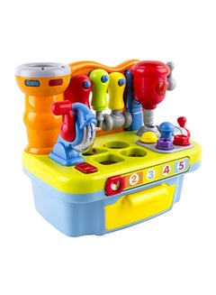 Musical Learning Workbench Toy With ToolsEngineering Sound Effects And LightsAnd Shape Sorter
