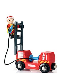 Brio BRIO 33815 Rescue Firefighter Set | 18 Piece Train Toy with a Fire Truck, Accessories and Wooden Tracks for Ages 3 and Up  - Image 3