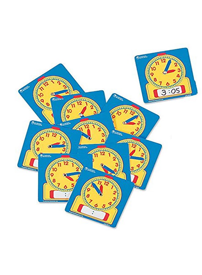 Learning Resources 10-Piece Learning Resources Write And Wipe Student Clock Set LER0572 - Image 3