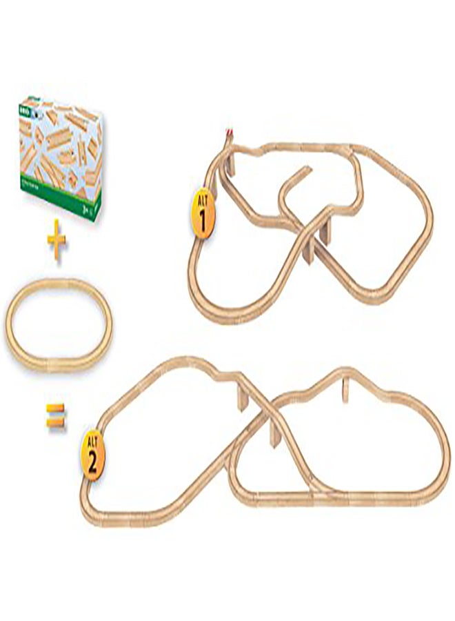 Brio BRIO 33772 Special Track Pack | 50 Pieces of Wooden Tracks and Train Accessories for Kids Age 3 and Up  - Image 3