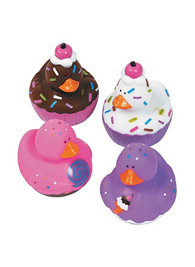 Fun Express 12 Sweet Treat Cupcake Ice Cream Rubber Ducks Multicolour