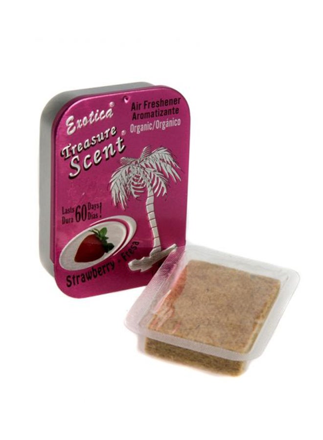 EXOTICA Strawberry Scent Treasure Organic Air Freshener Tin 