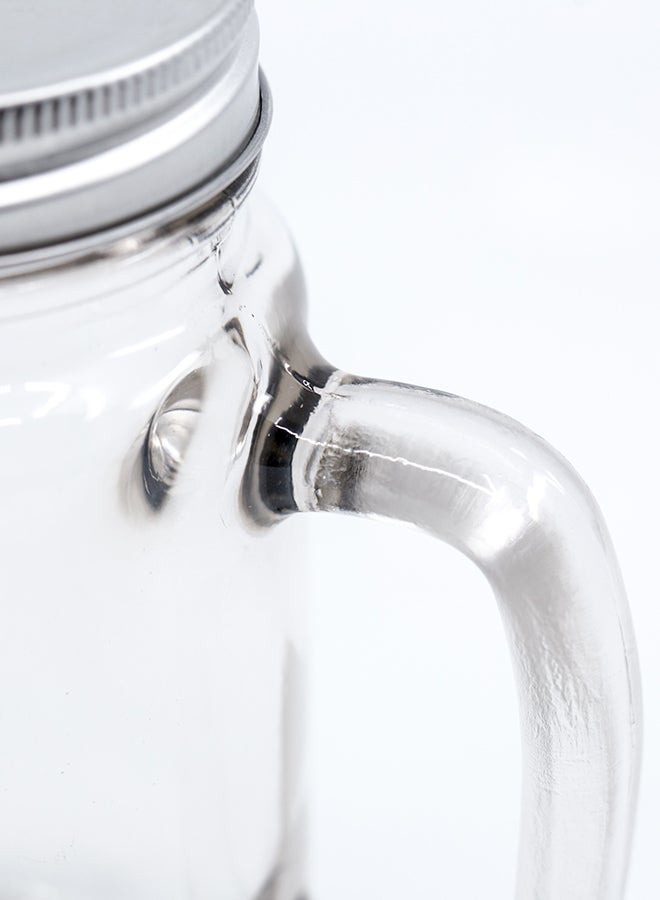 لاود يونيفيرس مرطبان ماسون زجاجي مزود بماصة ورسمة كلاسيكية لقطة غاضبة ونمط مطبوع بكلمة "Nope" شفاف - Image 3