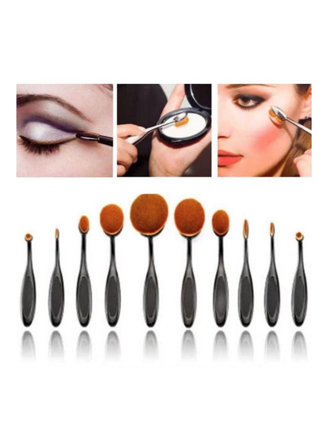 طقم من 10 فرش متعددة الأغراض أسود/بني - Image 2