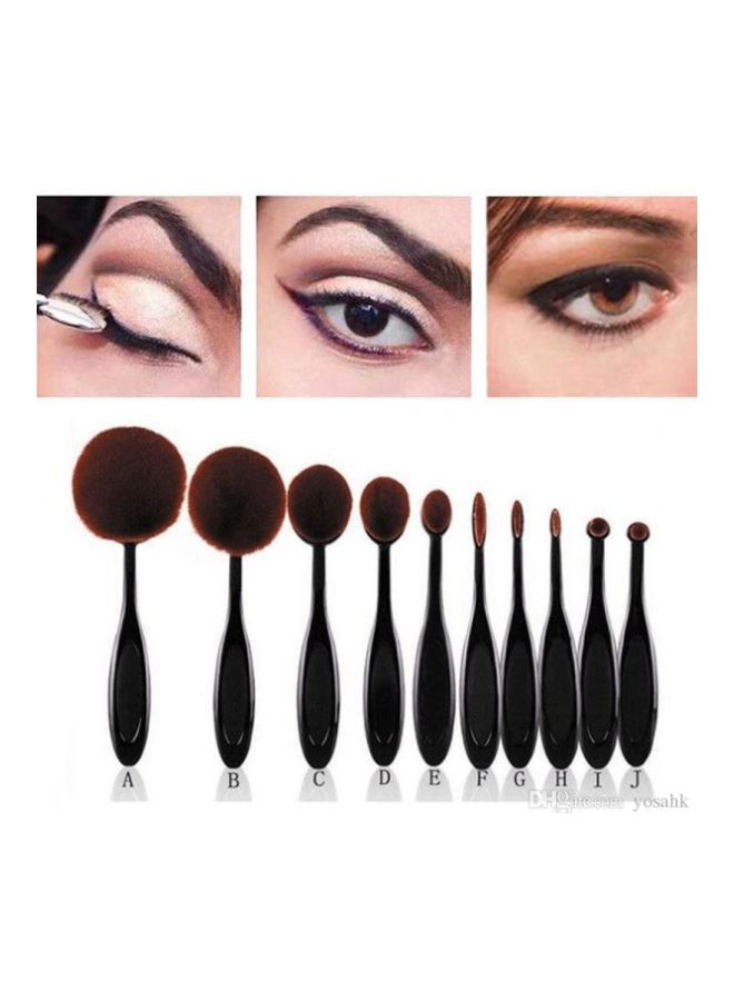 طقم من 10 فرش متعددة الأغراض أسود/بني - Image 4