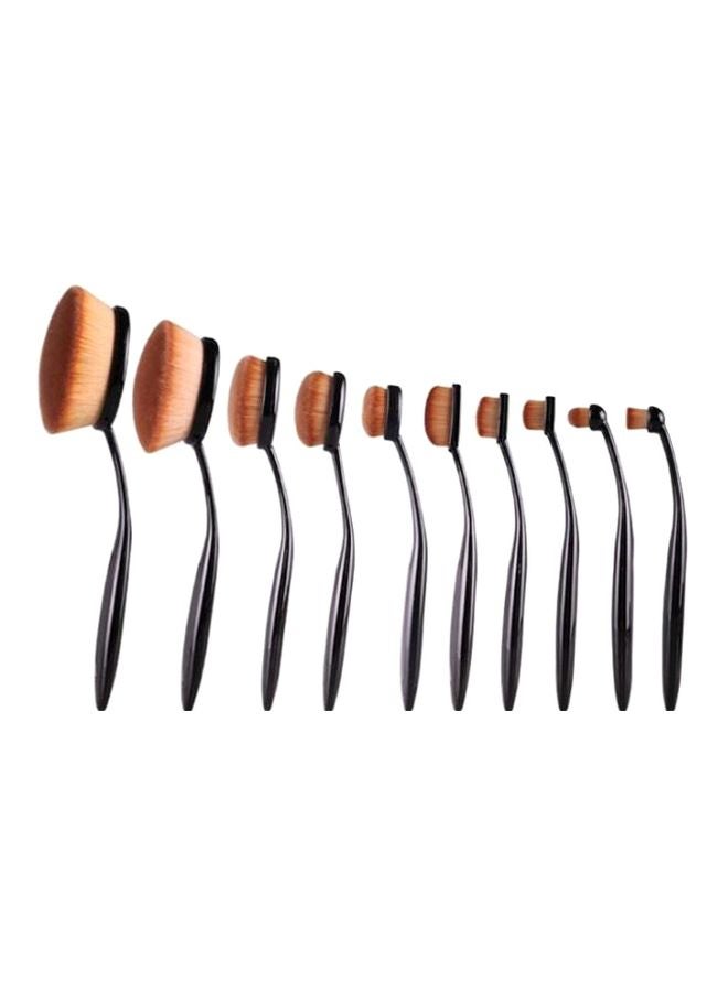 طقم من 10 فرش متعددة الأغراض أسود/بني - Image 1