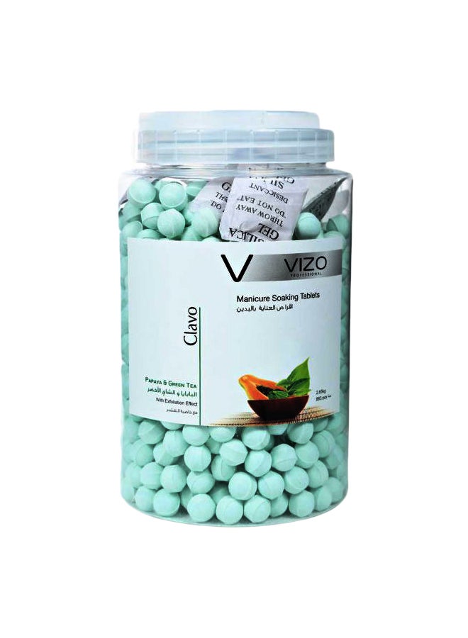 VIZO Clavo Manicure Soaking Tablets - Papaya And Green Tea Blue 2.5kg  - Image 1