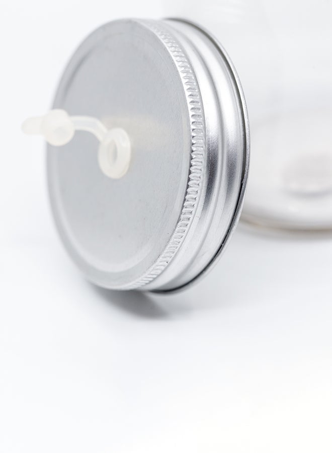 LOUD UNIVERSE - Glass If We Could Only Turn Back Time Wish Mason Jar With Straw Clear - Image 1