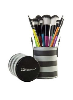 10-Piece Pop Art Makeup Brush Set With Holder Multicolour - v1551362677/N21507560A_1