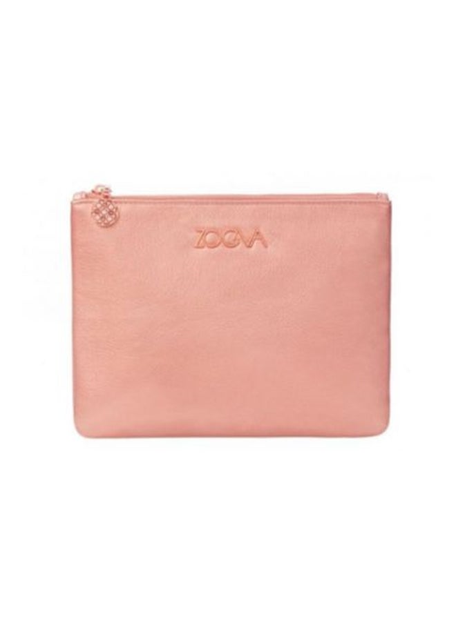 Zoeva 8-Piece Volume 2 Luxury Makeup Brush Set With Pouch Pink/Rose Gold/White - Image 4