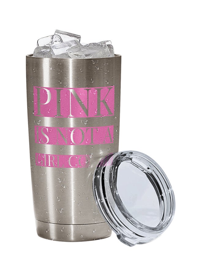 LOUD UNIVERSE Stainless Steel Is Not A Girls Color Feminist Tumbler Silver 15cm  - Image 2