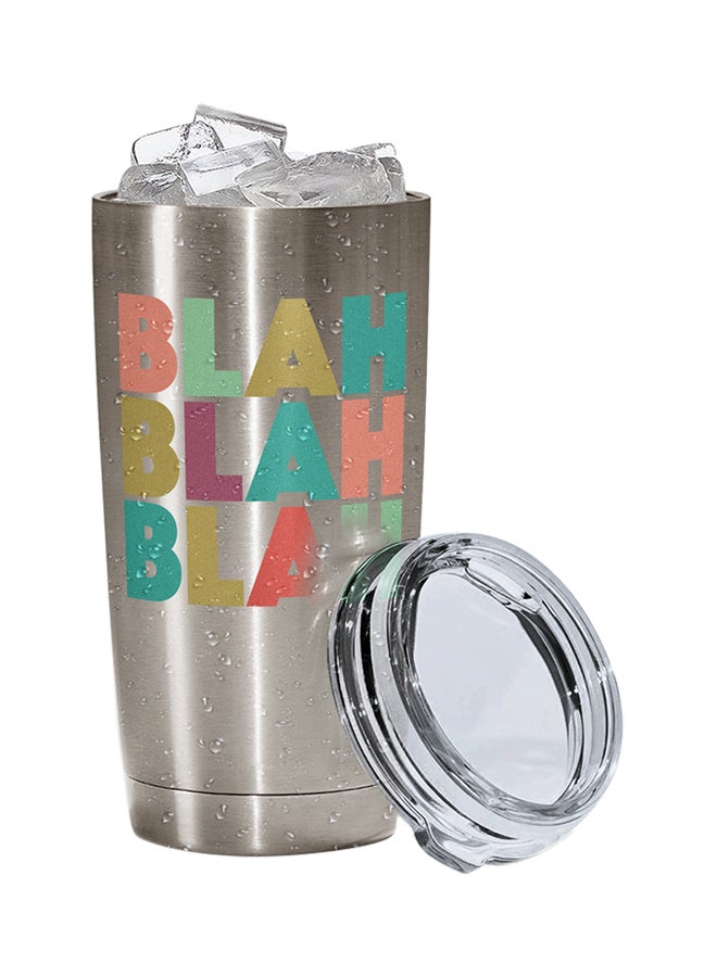 LOUD UNIVERSE Stainless Steel Blah Blah Blah Rude Sarcastic Tumbler Silver 15cm - Image 2