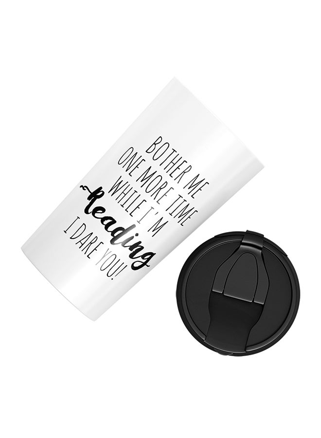 LOUD UNIVERSE Stainless Steel Bother Me One More Time Dare You Annoyed Angry Quote Tumbler White 15cm  - Image 3