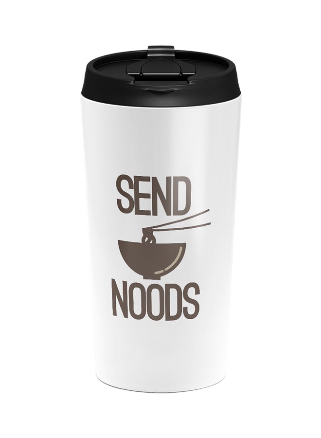 LOUD UNIVERSE Stainless Steel Send Noods Funny Friends Tumbler White 15cm  - Image 1