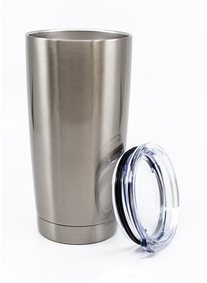 لاود يونيفيرس كوب من الستانلس ستيل مطبوع عليه عبارة محفزة "Comeback Is Always Stronger Than A Setback" فضي 15سم - Image 3