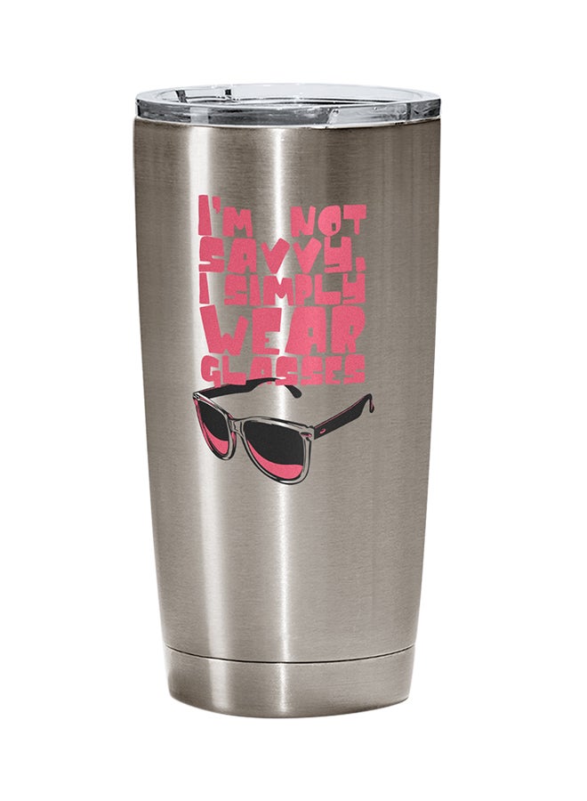 LOUD UNIVERSE Stainless Steel I Am Very Savvy Wear Shades Sunglasses Funny For Teens Tumbler Silver 15cm  - Image 1