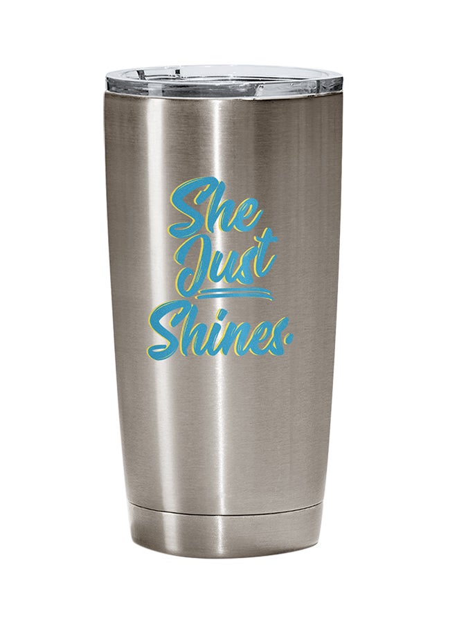 LOUD UNIVERSE Stainless Steel She Just Shines Tumbler Silver 15cm  - Image 1