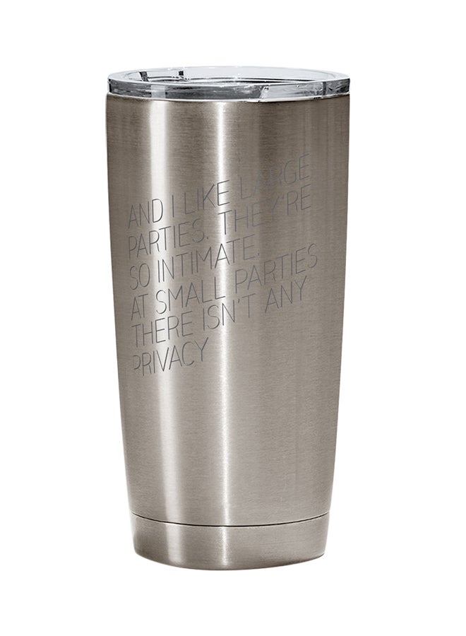 LOUD UNIVERSE Stainless Steel Large Parties Intimage Small Parties Tumbler Silver 15cm  - Image 1