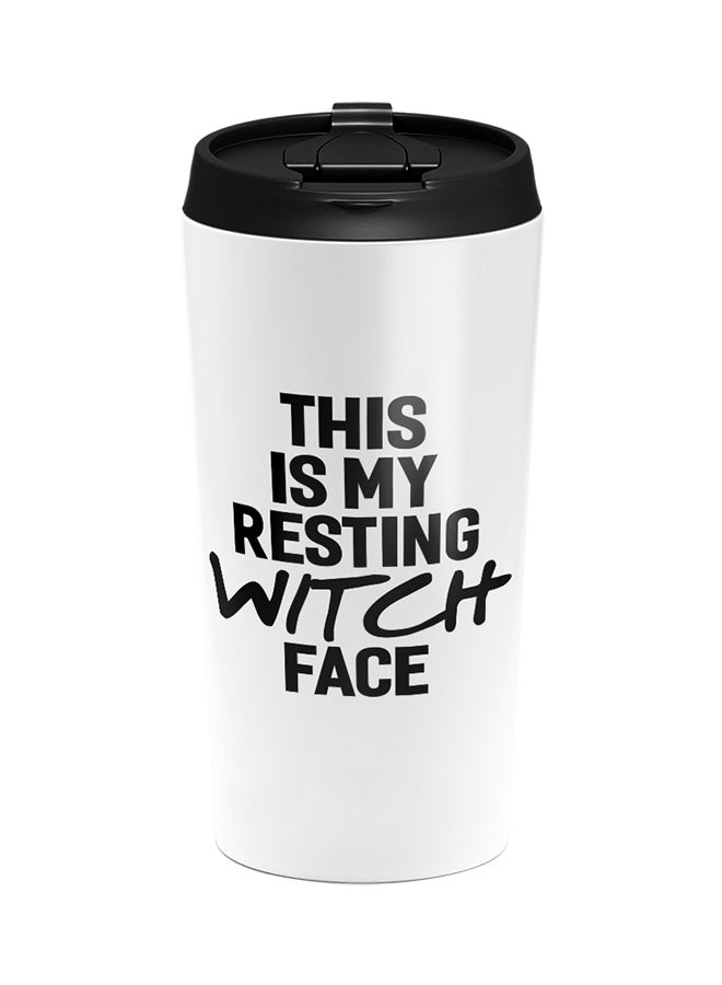 LOUD UNIVERSE Stainless Steel This Is My Witch Face Funny Quote Tumbler White 15cm  - Image 1