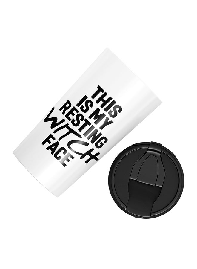 LOUD UNIVERSE Stainless Steel This Is My Witch Face Funny Quote Tumbler White 15cm  - Image 3