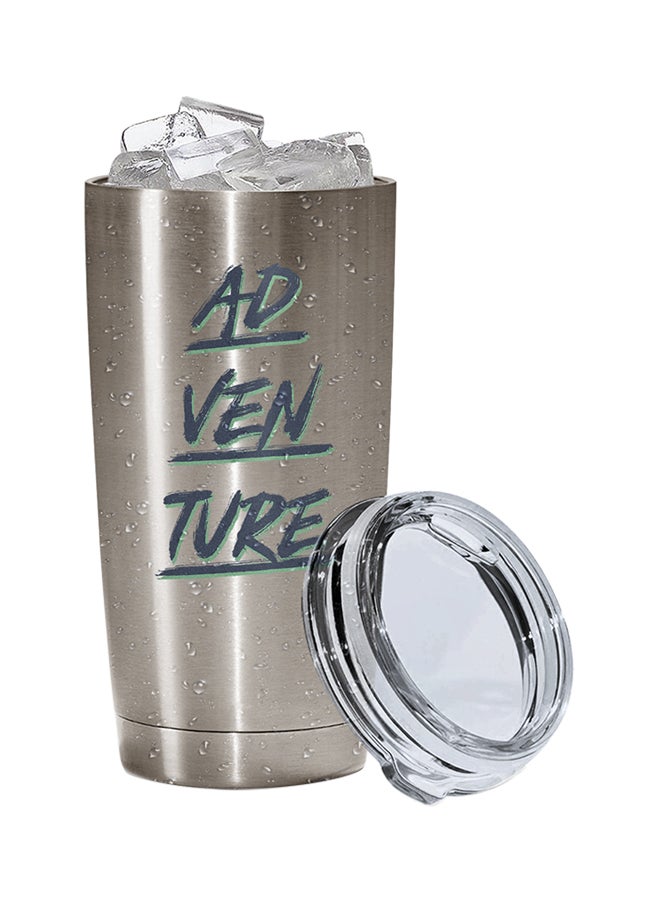 LOUD UNIVERSE Stainless Steel Adventure Seekers Out Going With Words Tumbler Silver 15cm  - Image 2