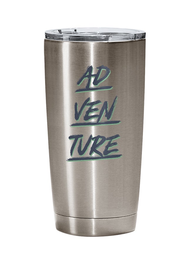 LOUD UNIVERSE Stainless Steel Adventure Seekers Out Going With Words Tumbler Silver 15cm  - Image 1