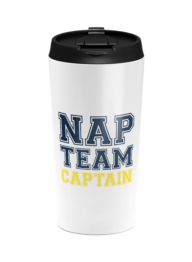 LOUD UNIVERSE Stainless Steel Nap Team Captain Lazy Sleepy Head Tumbler White 15cm  - Image 1