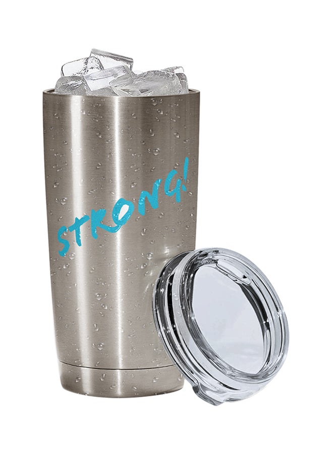 LOUD UNIVERSE Stainless Steel Strong Friends Gift Motivation Tumbler Silver 15cm  - Image 2