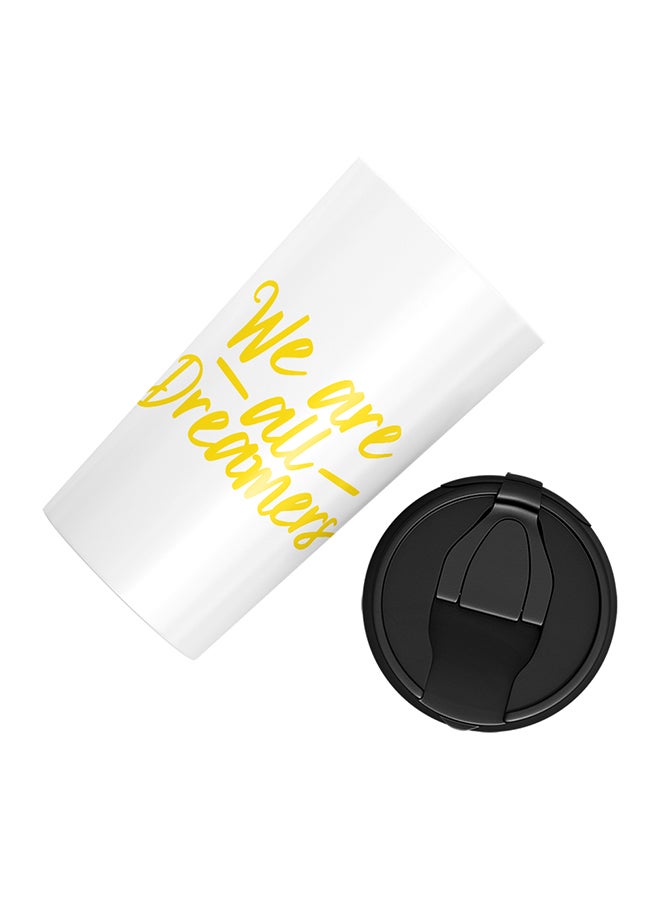 LOUD UNIVERSE Stainless Steel We Are All Dreamers Tumbler White 15cm  - Image 3